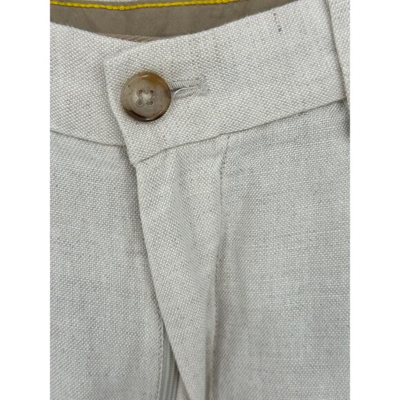 Banana Republic Linen Blend Tan Chino Shorts High Rise Summer Beach Golf 30 - Picture 5 of 9